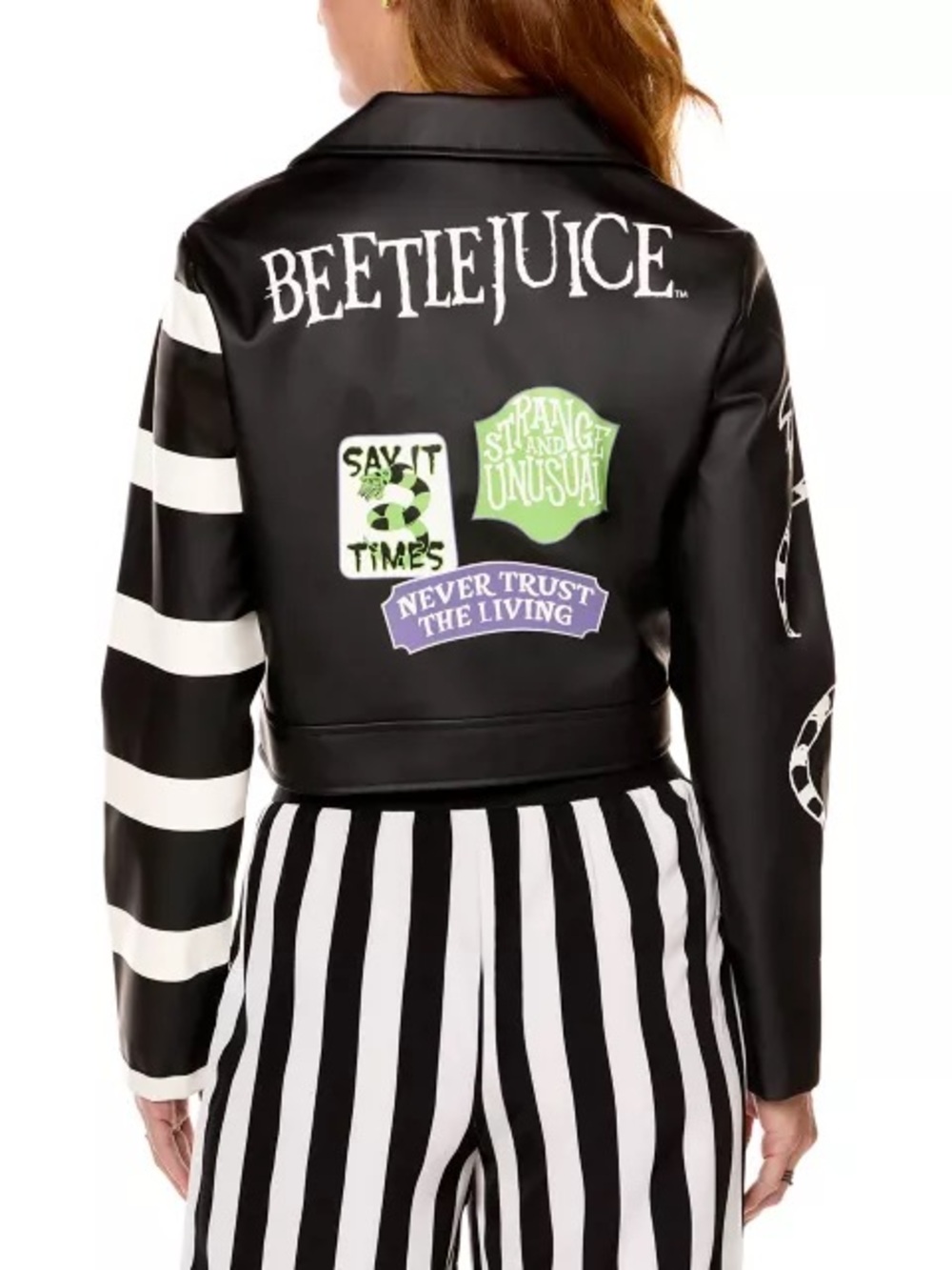 Beetlejuice Black Leather Jacket